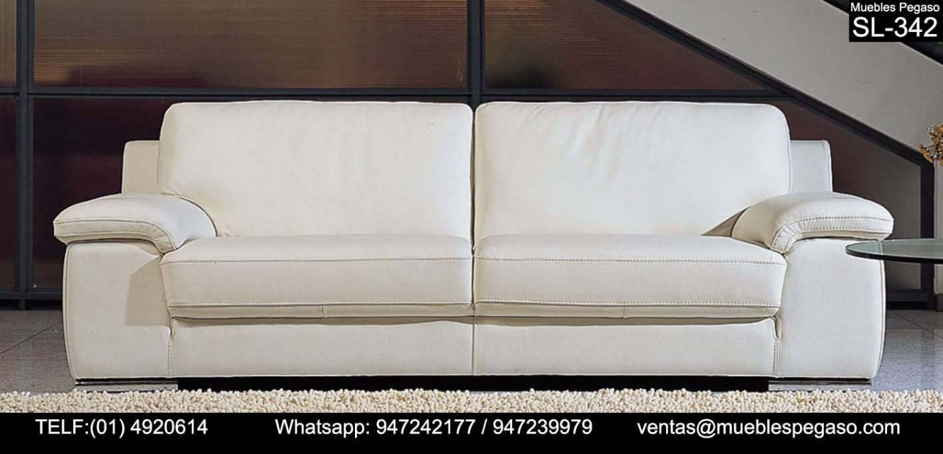 Sofá de cuero blanco  Furniture, Love seat, Couch